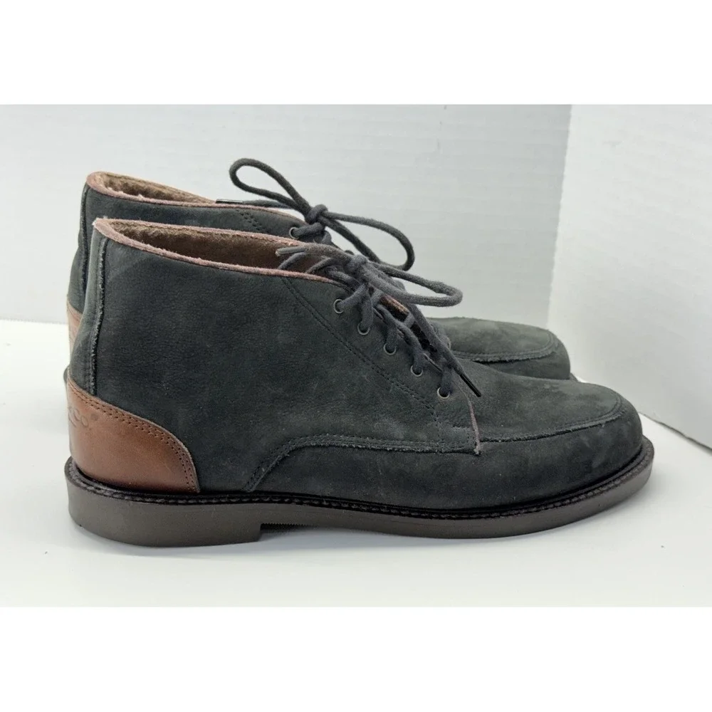 GH Bass & Co Heritage Collection Mens Sz 7M Green Suede Leather Ankle Boot Shoes